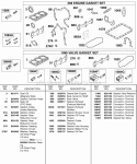 EngineValve Gasket Sets Terminal Connectors Diagram and Parts List for 433447-0215-E2  Briggs and Stratton Engine